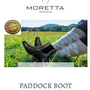 NWOT Moretto Clio Equestrian Paddock  Boots all weather US size 4 black